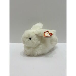 Ty Classic Nibbles Fluffy White Bunny‎ 9 Inch Stuffed Toy 1993